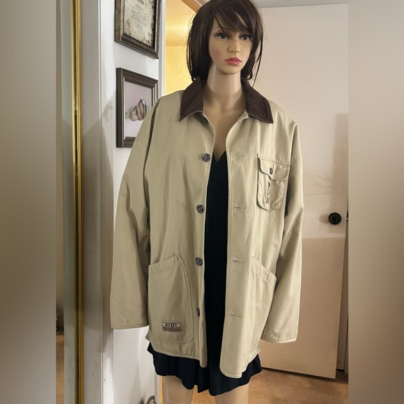 Mickey Mouse Walt Disney Utility  Cargo Tan Jacket Retro Large Reduced Price - Picture 4 of 16
